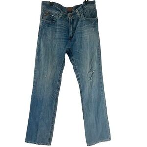 Ariat Denim Jeans Men’s Looplock M4 Low Rise Size 38x34 100% Cotton Distressed